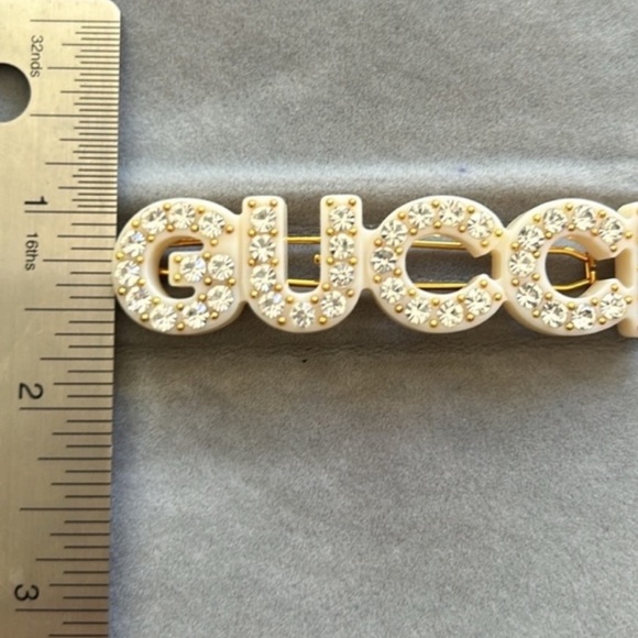 New never used CRYSTAL GUCCI SINGLE HAIR CLIP - Picture 5 of 7